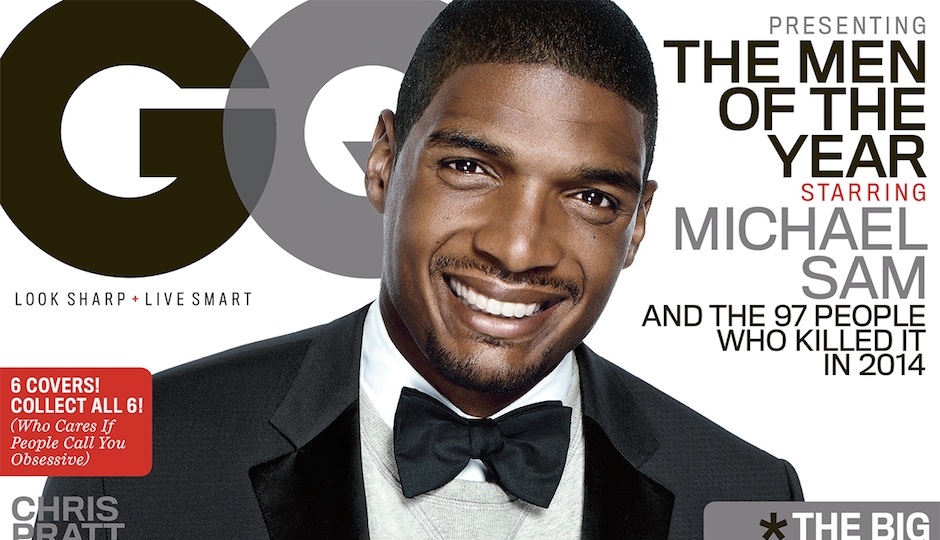 Man of year time. Michael Sam. Gq (u.s.) first named their men of the year in 1996.