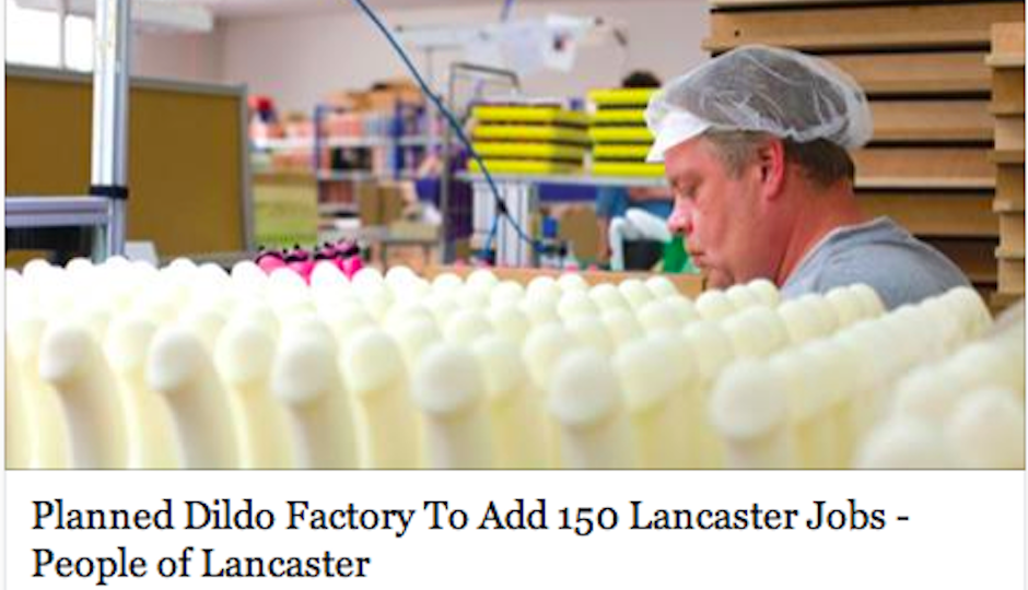 The Lancaster Pa Dildo Factory Article Is Fake Folks G Philly