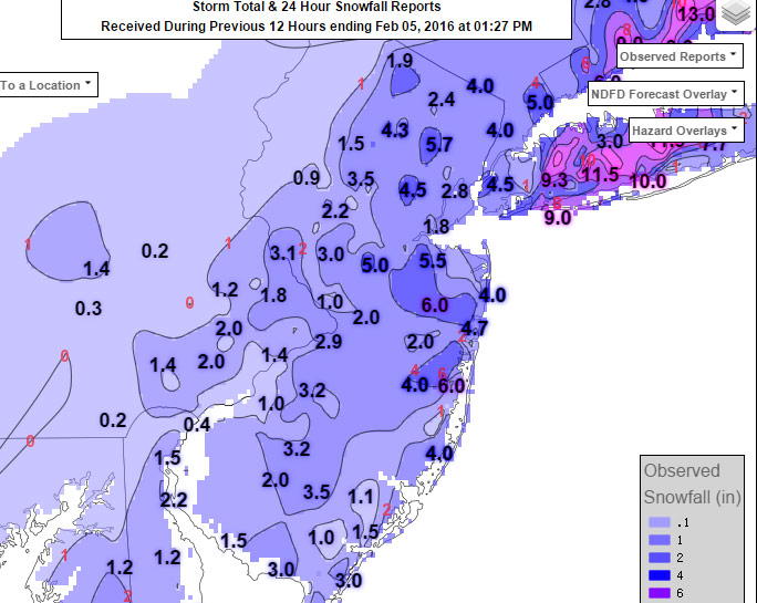 Here’s How Much Snow Fell in The Philly Area Today