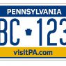 Pennsylvania sample license plate
