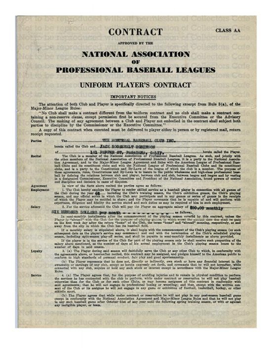 Jackie Robinson's contract bought by the Brooklyn Dodgers, becomes first  black player in major league baseball – New York Daily News