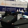 2016 DNC Media services tent photo — several chairs are overturned