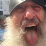 Vermin Supreme gives his stump speech at a Bernie Sanders protest