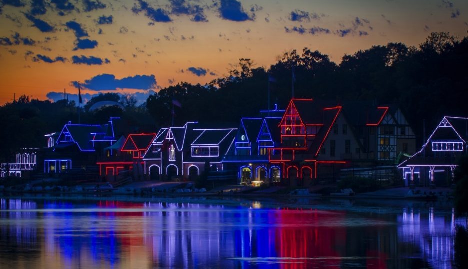 See a Light Show at Boathouse Row During a Free Festival Philadelphia