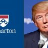Wharton logo; Donald Trump