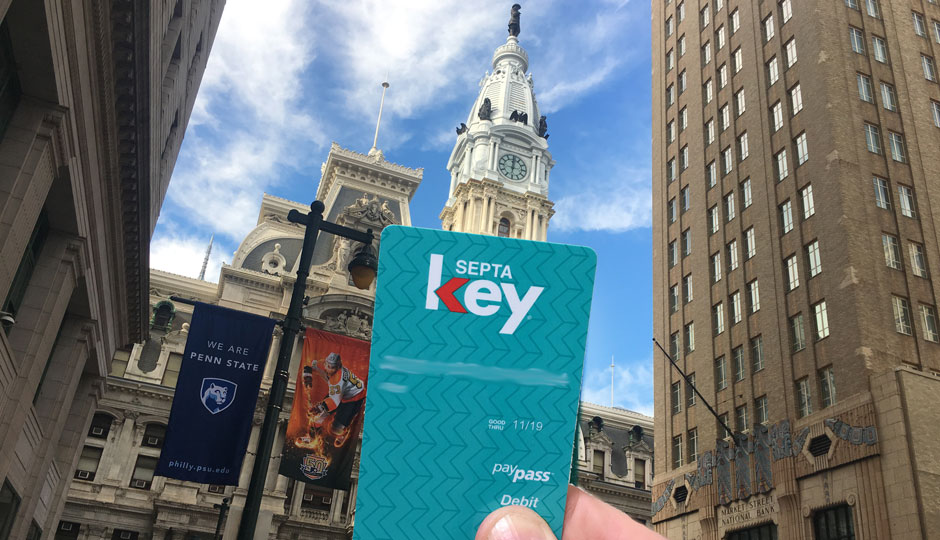 SEPTA Key with City Hall in the background