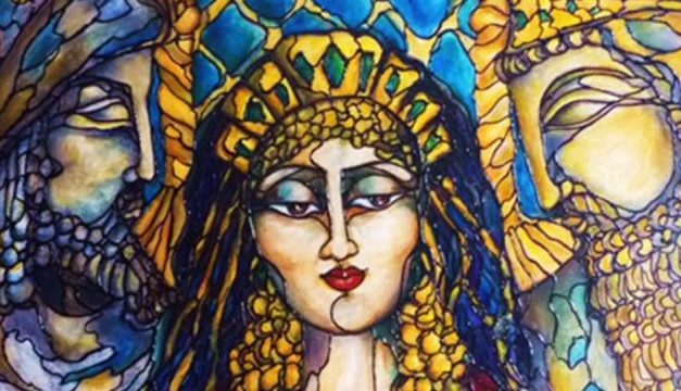 A section of Rae Chichilnitsky's Queen Esther, on display at the Old City Jewish Arts Center.
