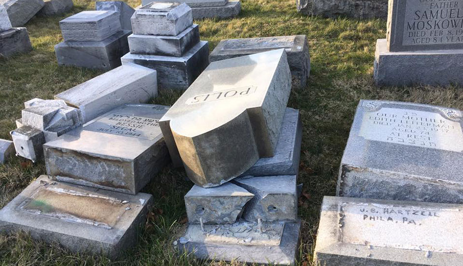 Headstones overturned at local Jewish cemetery