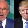 Michael Smerconish split photo with Donald Trump