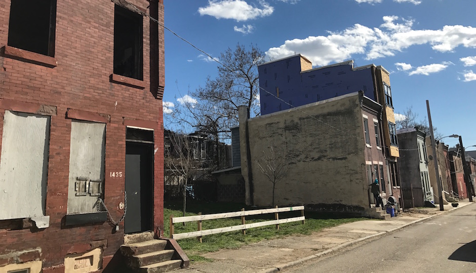 The three-story house under construction on the right is the shape of things to come on North Myrtlewood Street. | Photos: Sandy Smith