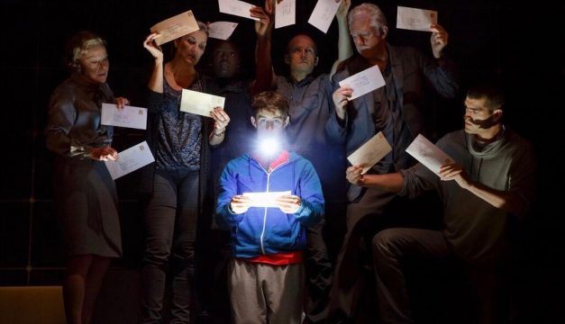 Adam Langdon and the Cast of Curious Incident of the Dog at the Kimmel Center. (Photo by Joan Marcus)