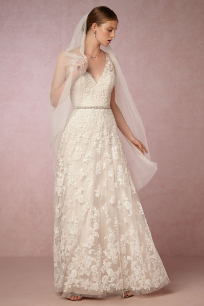 Watters' Blair gown, which was originally $1,600 and is now $400 at BHLDN.com. 