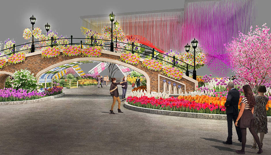 A rendering of what the Flower Show will look like. 