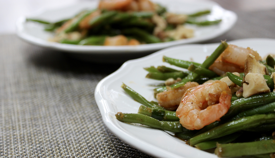 Citrus-chili shrimp and green beans | Photo by Becca Boyd 