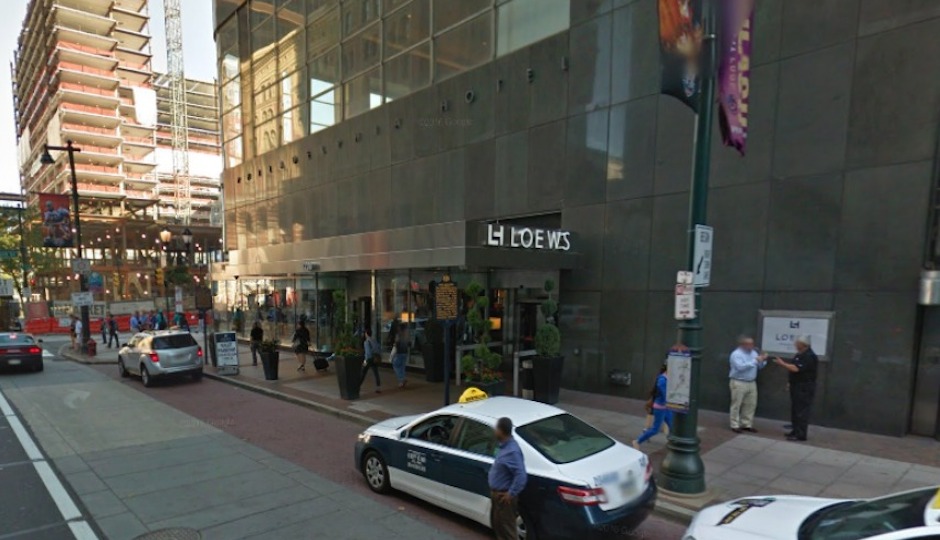 Plenty of rooms at the Loews and other hotels in Philly during the NFL Draft. (Image via Google Maps)