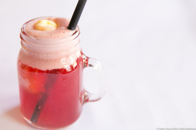 Strawberry-Rhubarb Float