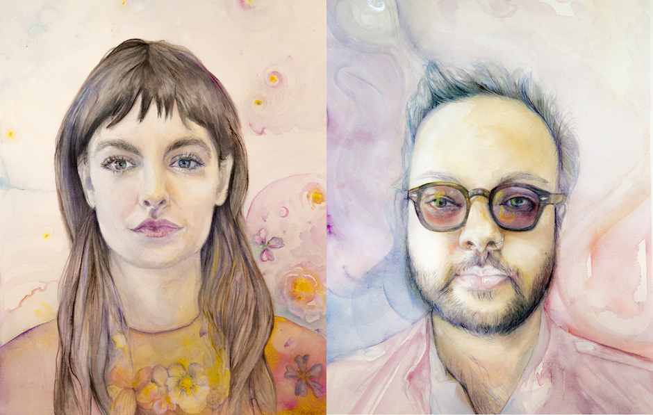 Anna Mraz's portraits of Erin McCurdie and Raj Haldar (aka Lushlife). (Anna Mraz)