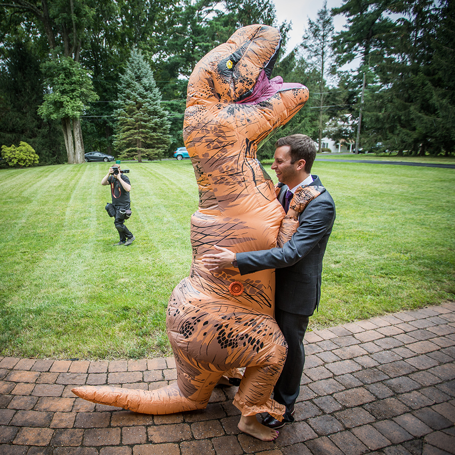 Too Funny: This Media Bride Wore a T-Rex Costume For Her ...