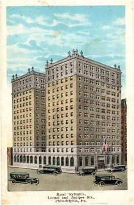 Sylvania Hotel postcard, 1920as