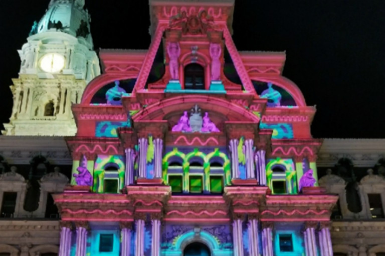 Here’s a Sneak Preview of City Hall’s Awesome Holiday Light Show