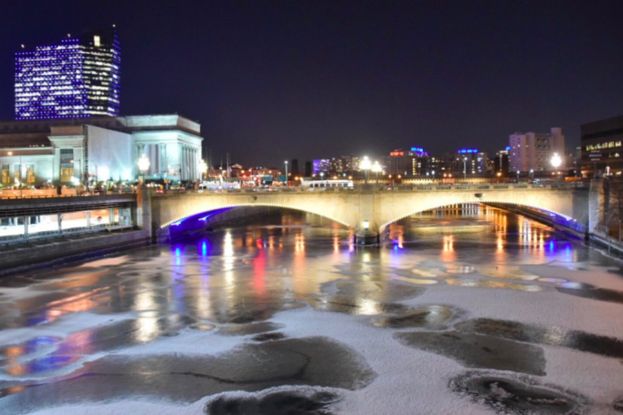 frozen schuylkill river