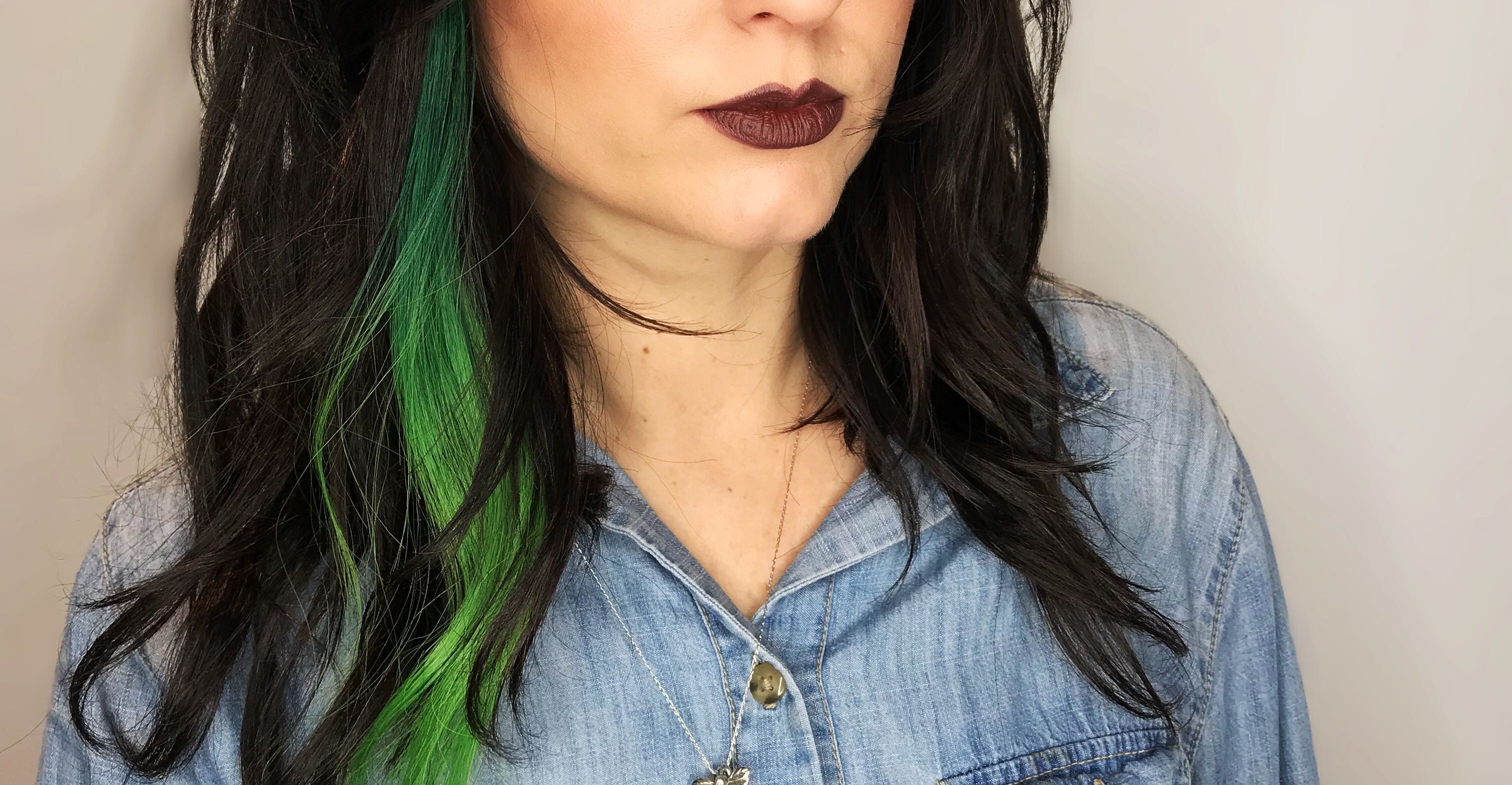 Green Hair Extensions - wide 4