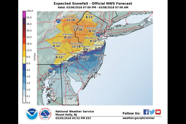 Winter Storm Warning Issued as Philly Braces for More Snow