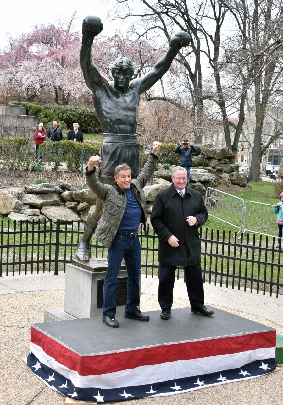 PHOTOS: Sylvester Stallone Just Stopped by the Rocky Statue