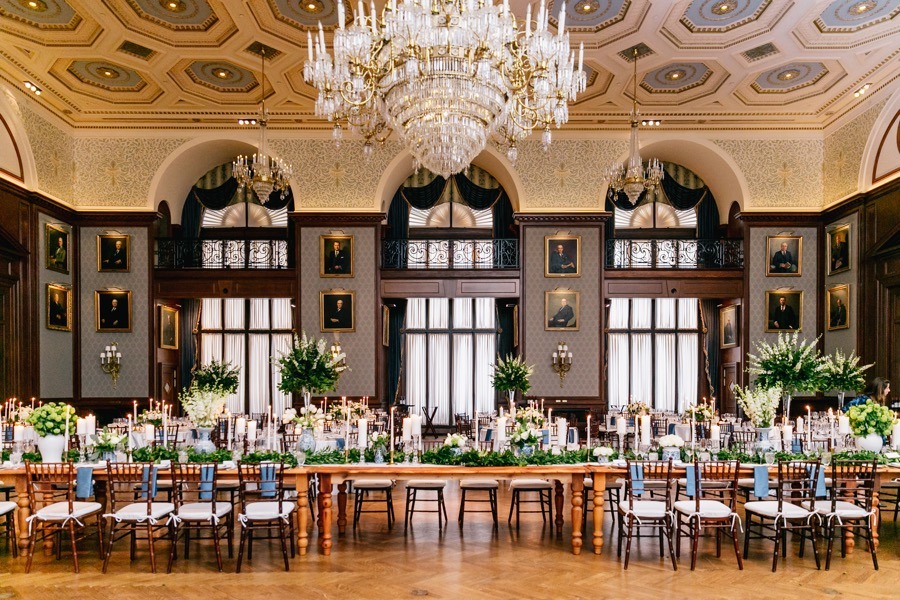 A Classic Blue and White Wedding Filled With Ginger Jar Wedding Decor