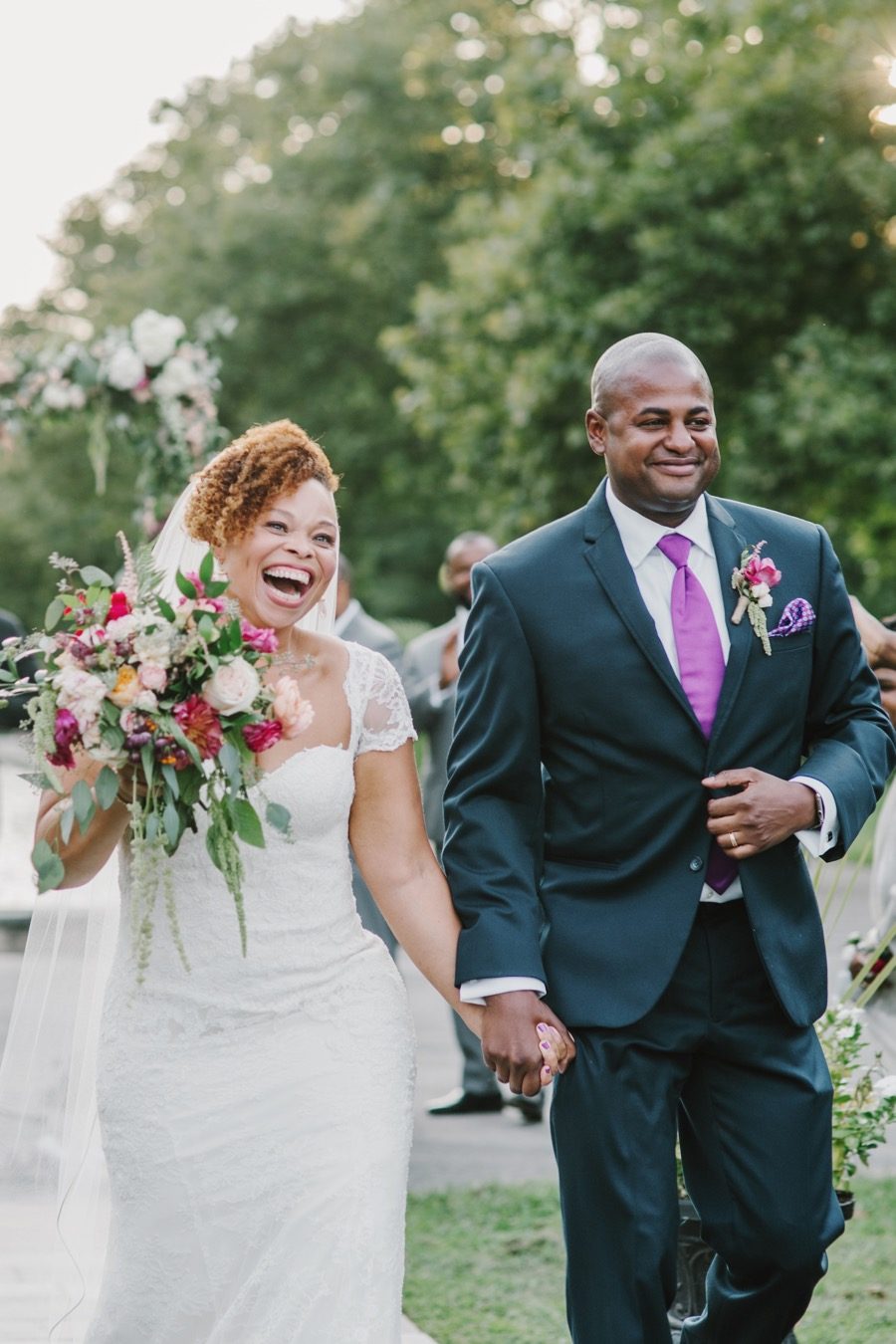 A Modern Purple and Pink Wedding at Philadelphia's Horticulture Center