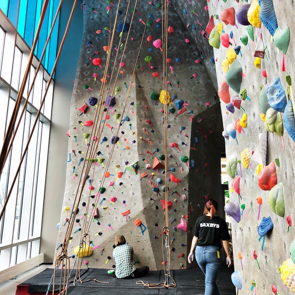 rock climbing wall