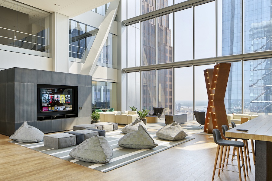 comcast technology center tour tv lounge