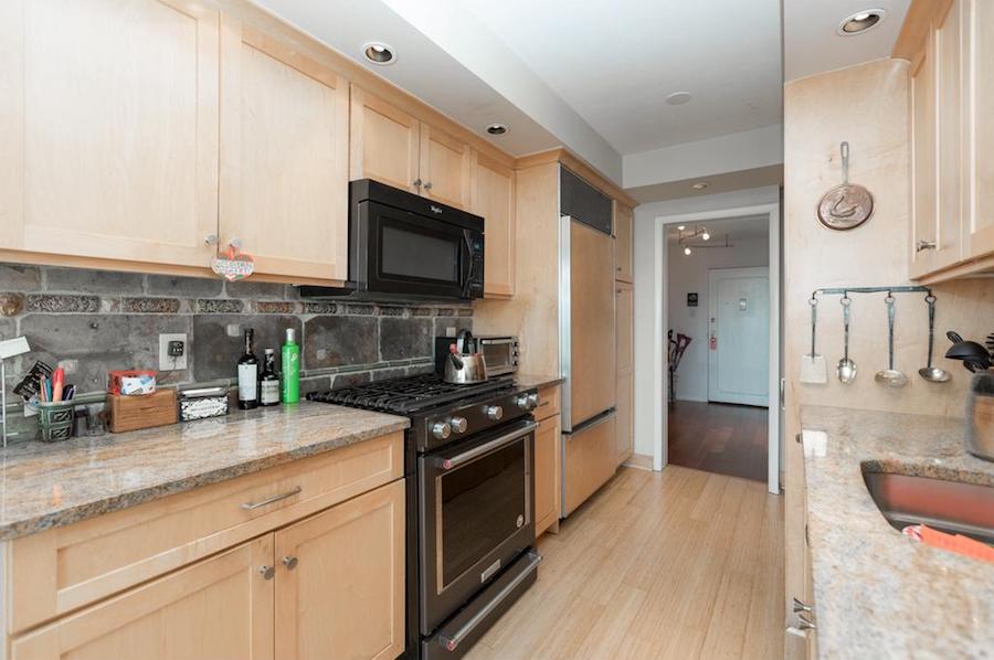 condo for sale art museum philadelphian corner unit kitchen