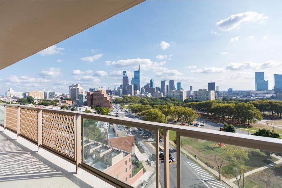 condo for sale art museum philadelphian corner unit view to east