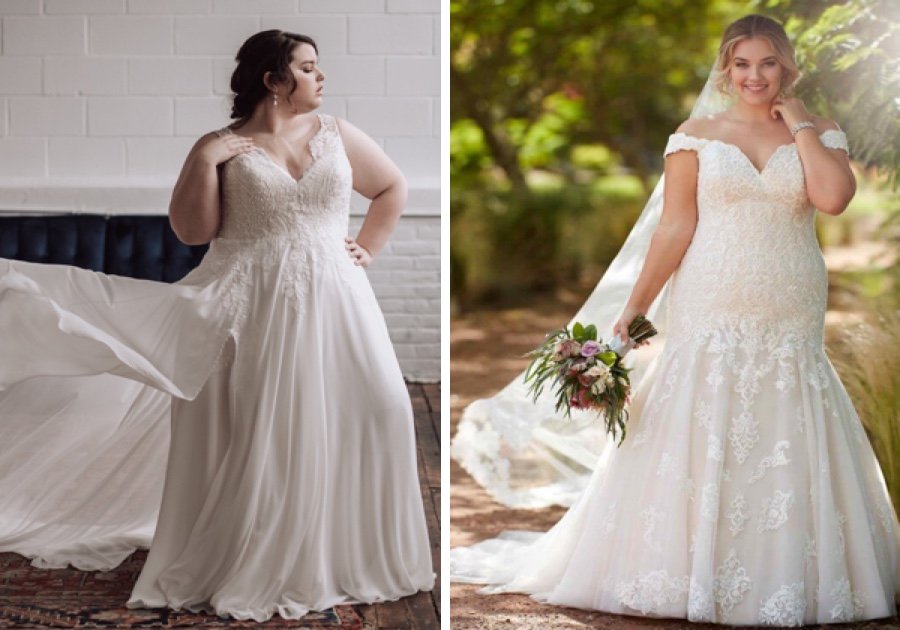 plus size wedding dresses size 32 and up