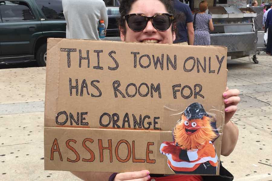 gritty trump protest
