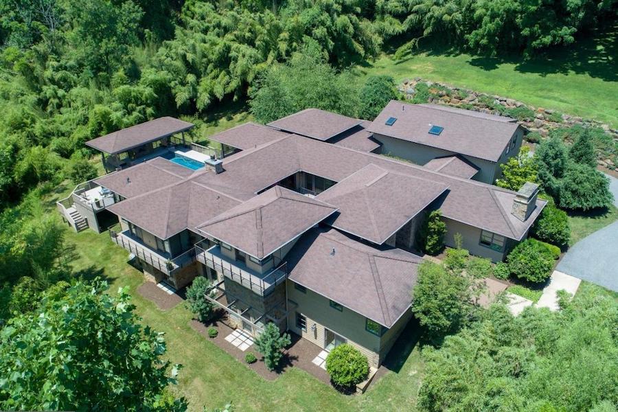 house for sale chadds ford modern villa aerial view