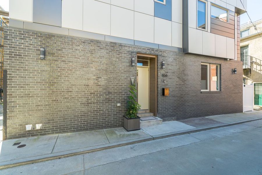 house for sale northern liberties modern townhouse front entrance