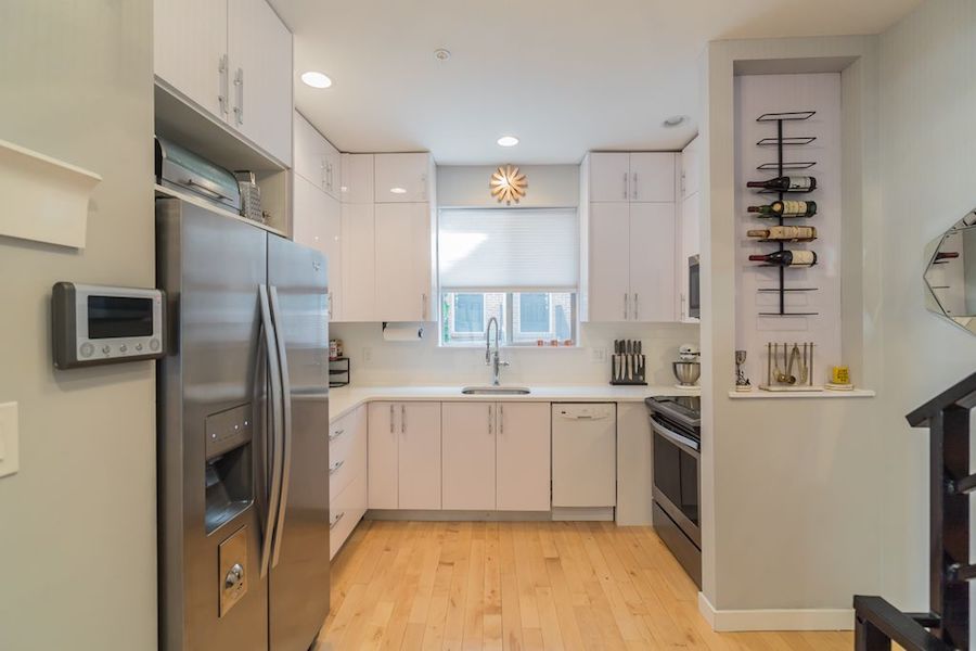 house for sale northern liberties modern townhouse kitchen