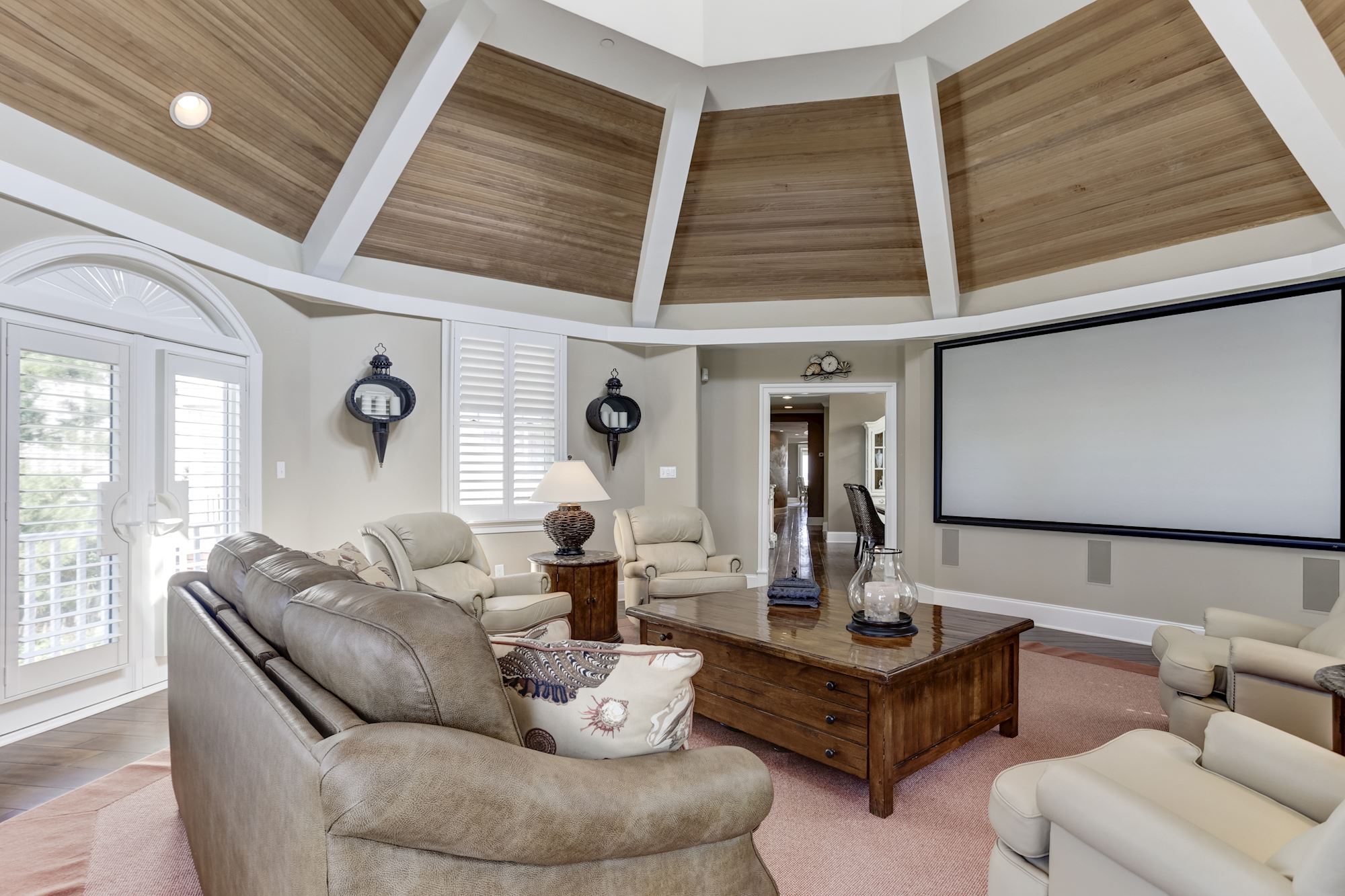 house for sale rehoboth beachfront mansion media room