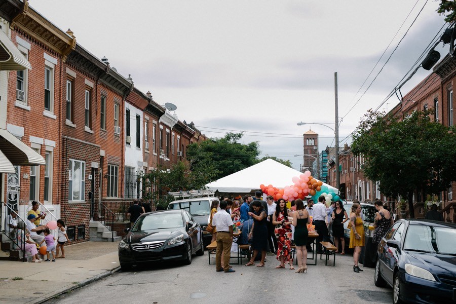 south philly block party wedding