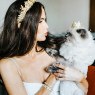 bride with cat