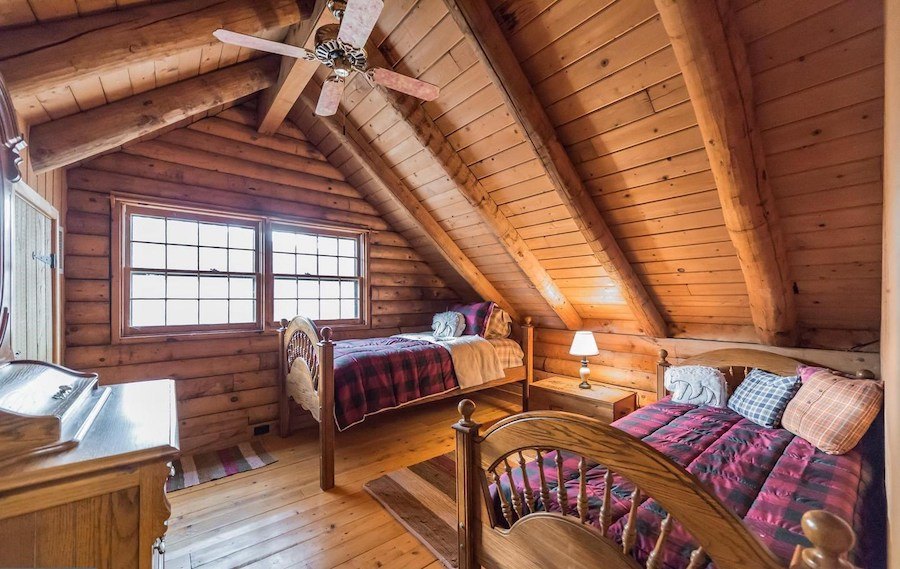 house for sale chalfont log house cabin bedroom