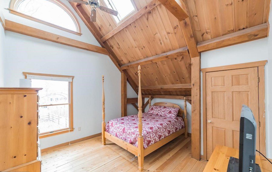house for sale chalfont log house bedroom in rear wing