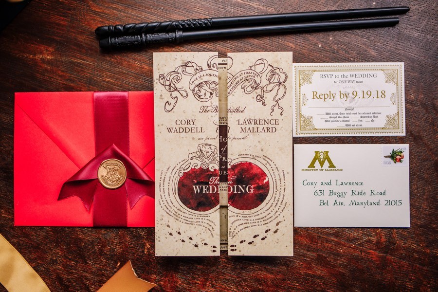 harry potter wedding invitations