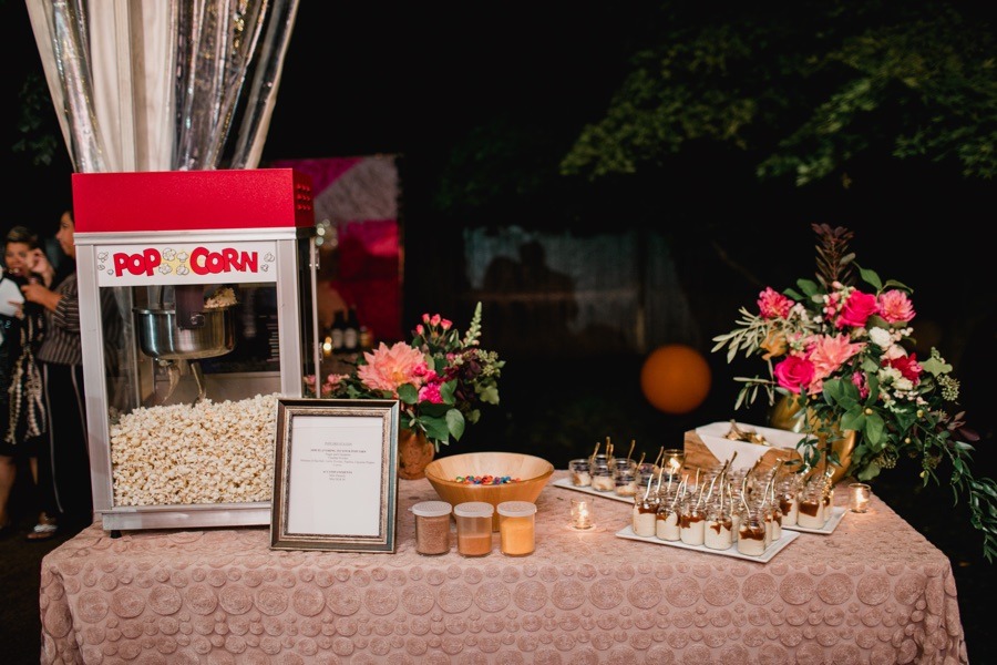 wedding popcorn bar