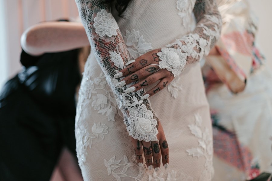 tattooed bride