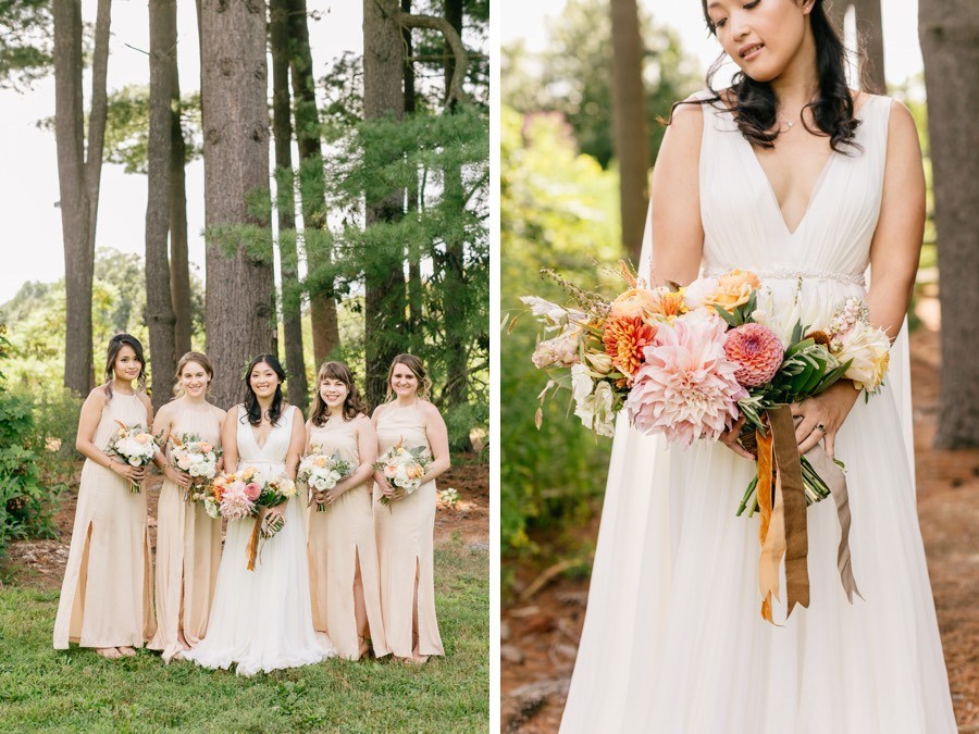 dahlia wedding bouquet