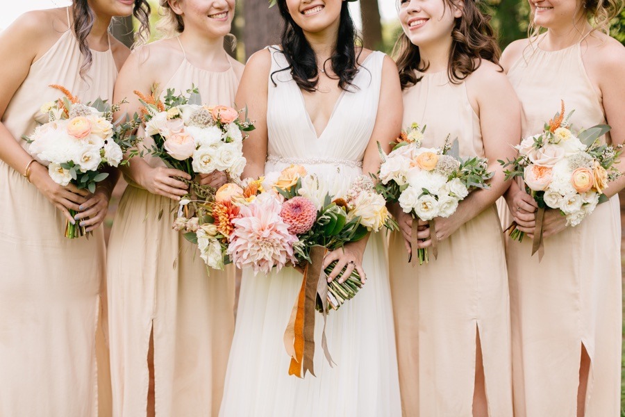 dahlia wedding bouquet