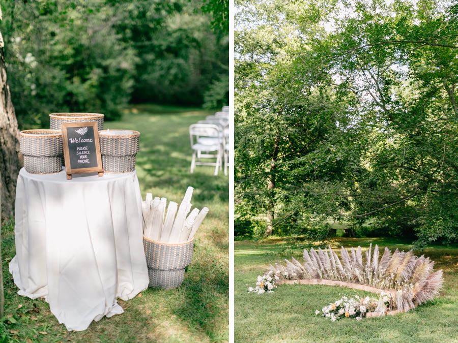 pampas grass ceremony circle